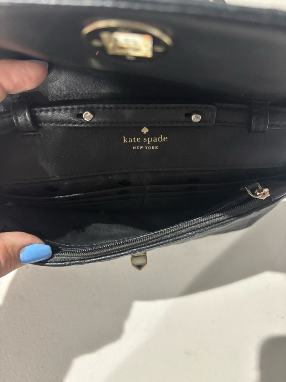 kate spade Black Quilted Crossbody Bag with Gold Hardware - Picture 2 of 2